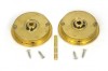 Polished Brass 60mm Art Deco Round Pull - Privacy Set