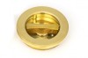 Polished Brass 60mm Plain Round Pull - Privacy Set