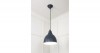 White Gloss Brindley Pendant in Soot