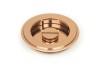 Polished Bronze 75mm Art Deco Round Pull - Privacy Set