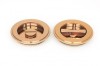 Polished Bronze 75mm Art Deco Round Pull - Privacy Set