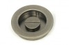 Pewter 60mm Plain Round Pull - Privacy Set