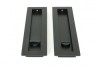 Matt Black 250mm Plain Rectangular Pull - Privacy Set