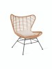 Hampstead Winged Armchair In Natural - Pe Bamboo