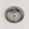 10 Pack - Brushed Chrome LED Downlights, Fire Rated, Fixed, IP65, CCT Switch, High CRI, Dimmable