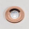 6 Pack - Polished Copper LED Downlights, Fire Rated, Fixed, IP65, CCT Switch, High CRI, Dimmable