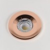 8 Pack - Polished Copper LED Downlights, Fire Rated, Fixed, IP65, CCT Switch, High CRI, Dimmable