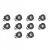 10 Pack - Graphite Grey LED Downlights, Fire Rated, Fixed, IP65, CCT Switch, High CRI, Dimmable