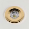 10 Pack - Polished Brass LED Downlights, Fire Rated, Fixed, IP65, CCT Switch, High CRI, Dimmable