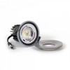 4 Pack - Pewter LED Downlights, Fire Rated, Fixed, IP65, CCT Switch, High CRI, Dimmable