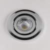 Polished Chrome Adjustable 3K Warm White Tiltable LED Downlights, Fire Rated, IP44, High CRI, Dimmable