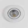 White 3K Warm White Tiltable LED Downlights, Fire Rated, IP44, High CRI, Dimmable