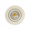 Cream 3K Warm White Tiltable LED Downlights, Fire Rated, IP44, High CRI, Dimmable