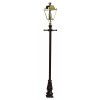 Balmoral with 3″ Post Mount Large With Three Light Cluster
