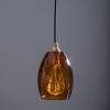 Bertie Small Amber Glass Pendant Light