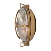Carlisle Lacquered Antique Brass IP65 Trine Prismatic Glass Wall Light