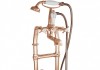 Freestanding Bath Mixer Taps With Small Tap Stand & Support Copper