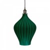 Persian Fluted Orbicular Emerald Green Pendant Light