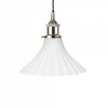 Scallop Fluted Bell Surf White Pendant Light