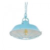 Brewer Cage Industrial Pendant Light Duck Egg Blue Turquoise