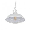 Brewer Cage Industrial Pendant Light Clay White Cream