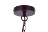 Brewer Cage Industrial Pendant Light Mulberry Red Maroon