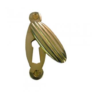 Cardea Brass Pumpkin Oval Covered Keyhole