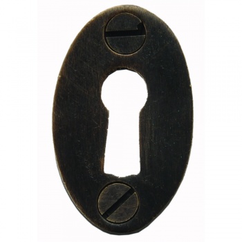 Open Oval Escutcheon - Dark Bronze