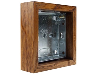 Classic Wood Single Surface Mounting Wall Box in Medium Oak