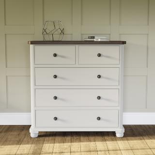 Two Over Three Chest of Drawers (Round End)