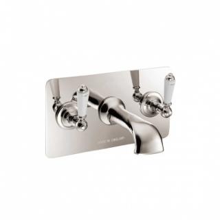 Wall Mounted Bath Filler With Concealing Plate - Nickel