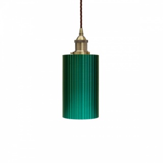Ionian Ripple Shallow Emerald Green Pendant Light