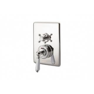 Concealed Dual Control Thermostatic Valve - 2 Outlets, Nickel