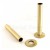 Cast Iron Radiator Pipe Shrouds - Polished Brass