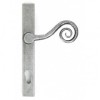 Pewter Patina Monkeytail Slimline Lever Espag. Lock Set - Right Hand