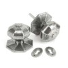 Pewter Octagonal Mortice/Rim Knob Set - Large