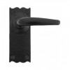 Black Oak Lever Latch Set