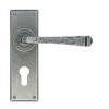 Avon Pewter Euro Lever Lock Set