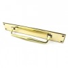Aged Brass 425mm Art Deco Pull Handle On Backplate
