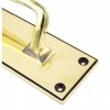 Aged Brass 425mm Art Deco Pull Handle On Backplate