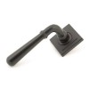 Aged Bronze Newbury Lever on Rose Set (Square) - U