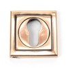 Polished Bronze Round Euro Escutcheon (Square)