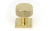 Polished Brass Brompton Cabinet Knob - 25mm (Square)