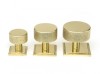 Polished Brass Brompton Cabinet Knob - 32mm (Square)