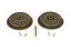 Aged Brass 75mm Plain Round Pull - Privacy Set