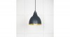 Hammered Brass Brindley Pendant in Soot