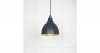 Smooth Brass Brindley Pendant in Soot