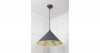 Smooth Brass Hockley Pendant in Slate