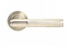 Polished Nickel Brompton Lever on Rose Set (Beehive) - Unsprung