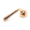 Pol. Bronze Hammered Newbury Lever on Rose Set (Plain) - U